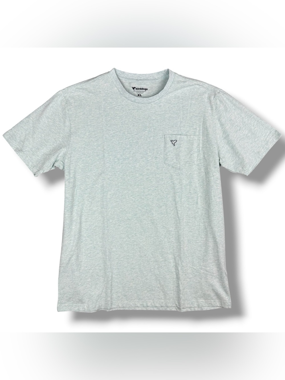 Birddogs Men’s XL Heather Blue Pocket T-Shirt Short Sleeve Cotton Blend Tee